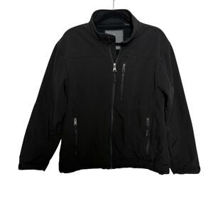 Weatherproof Men's Black Softshell Jacket Zip Front Outdoor Casual Size M